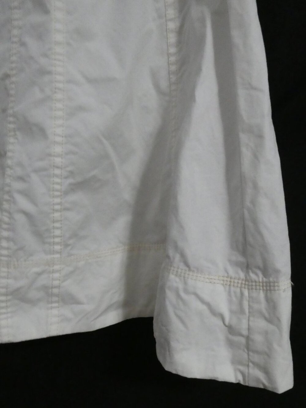 CONTEMPORAINE By SIMONS White Cotton A-Line Skirt with Braided Belt - Size 12 - Picture 9 of 15